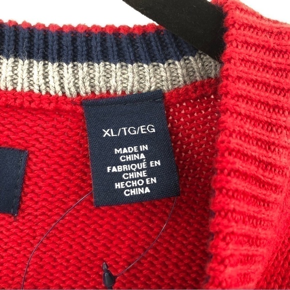 CHAPS Mens NWOT Red Cotton Classic Crewneck Sweater Size XL - Picture 10 of 13